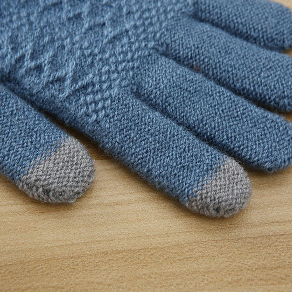 Трикотажные зимние перчатки мужские для сенсорного экрана высокого качества