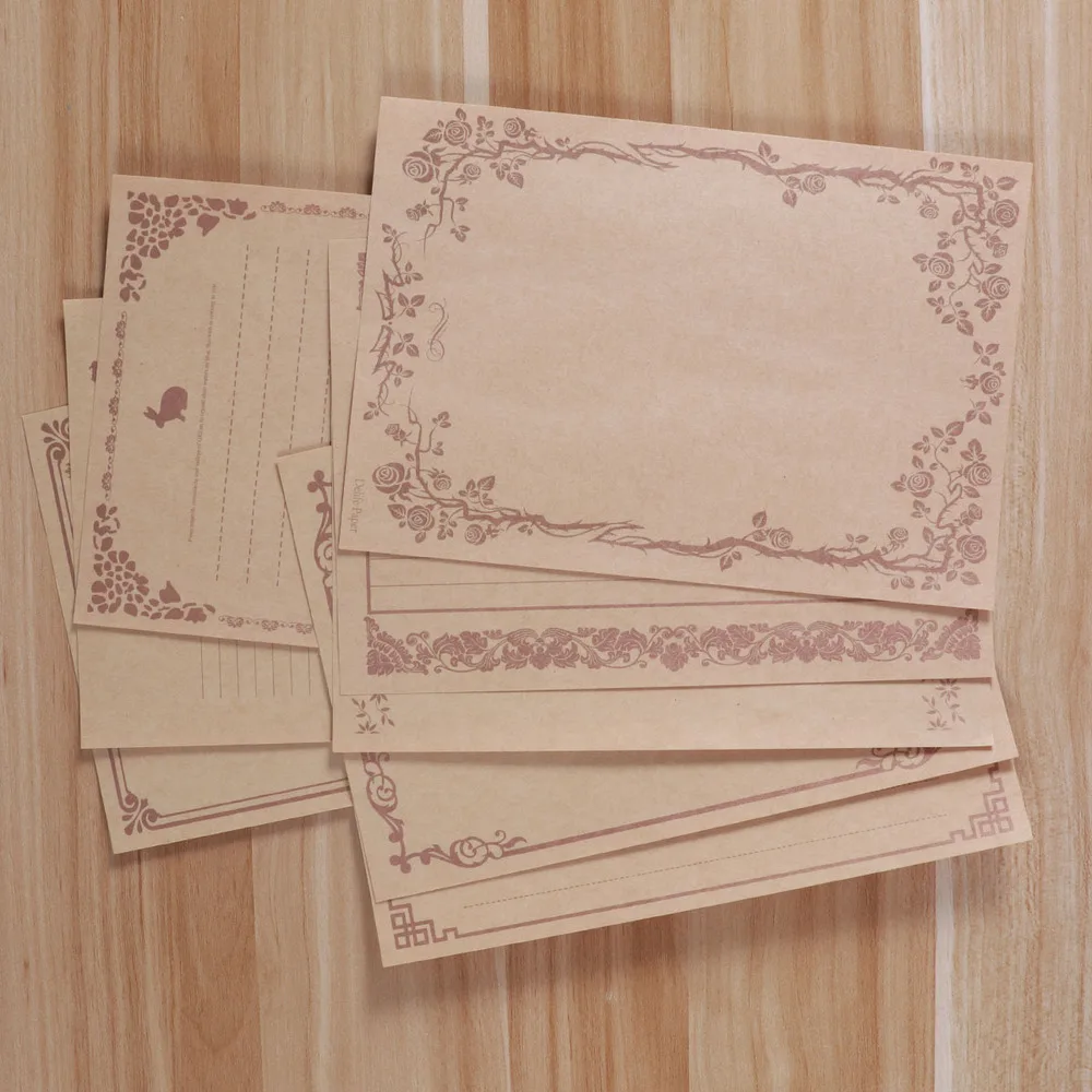 

8 шт., бумажные креативные винтажные кружевные канцелярские принадлежности для школы и офиса (белый кролик)