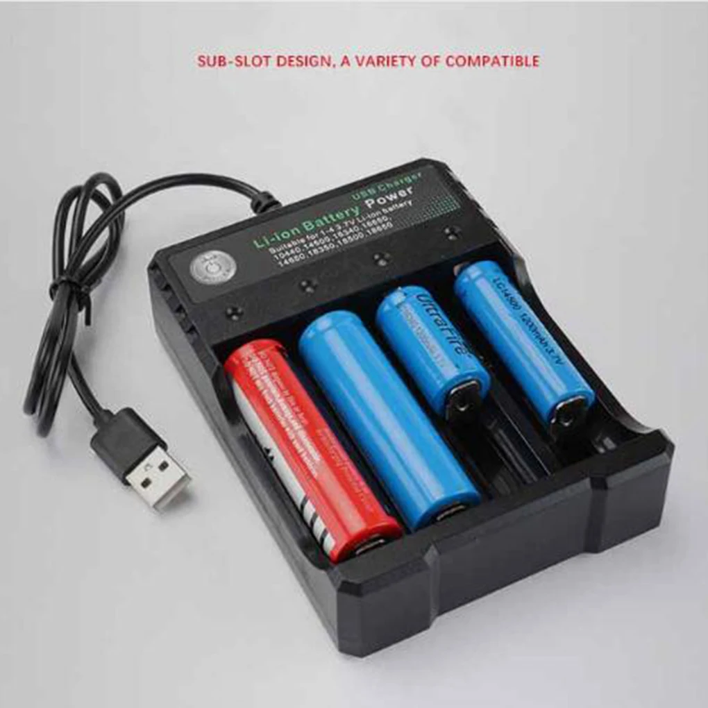 3.7V 3400mah 18650 Lithium Rechargeable 4-slots Battery For Panasonic Flashlight batteries Charging Adapter | Электроника