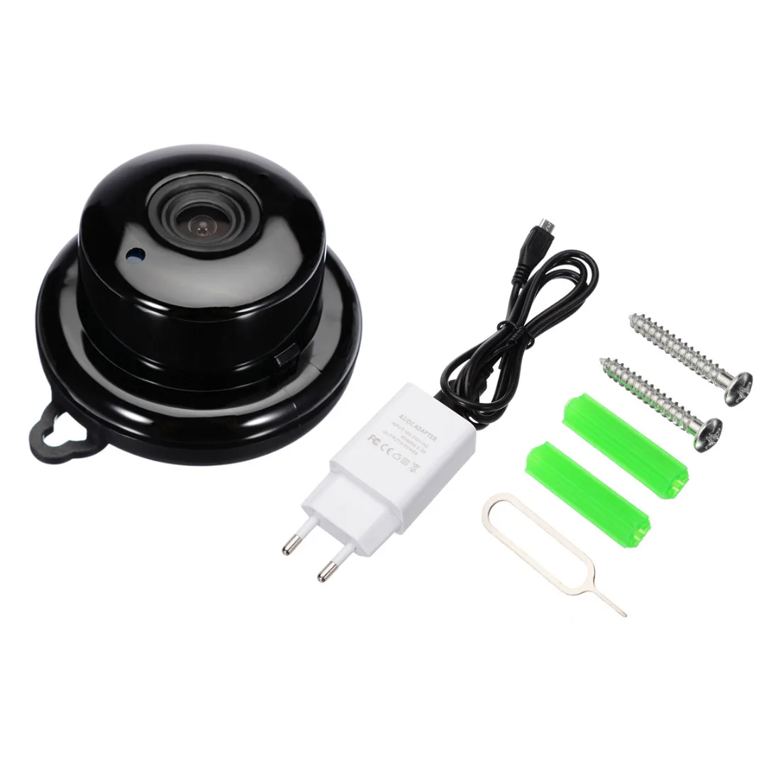 1 шт. HD 1080P Мини Беспроводная камера ночного видения видеокамеры комплекты для дома беспроводной связи wifi