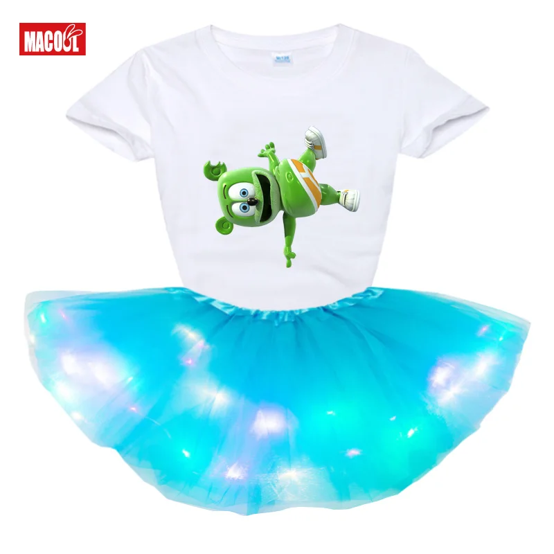 

Girl Tutu Skirt Baby Girl Skirts 3T-8T Princess Mini Pettiskirt Party Dance Luminescence Tulle Skirts Girls Clothes Children Set