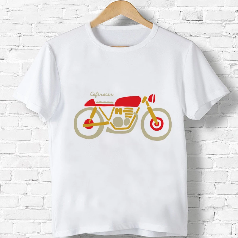 Caferacer поступление футболки с изображениями героев из мультиков для мальчиков