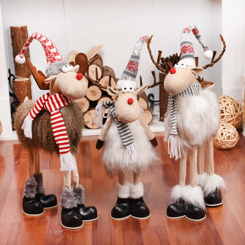 

Navidad Reindeer Christmas Figures Decorations New Year Christmas Tree Decorations Christmas Elk Ornaments For Home Windown