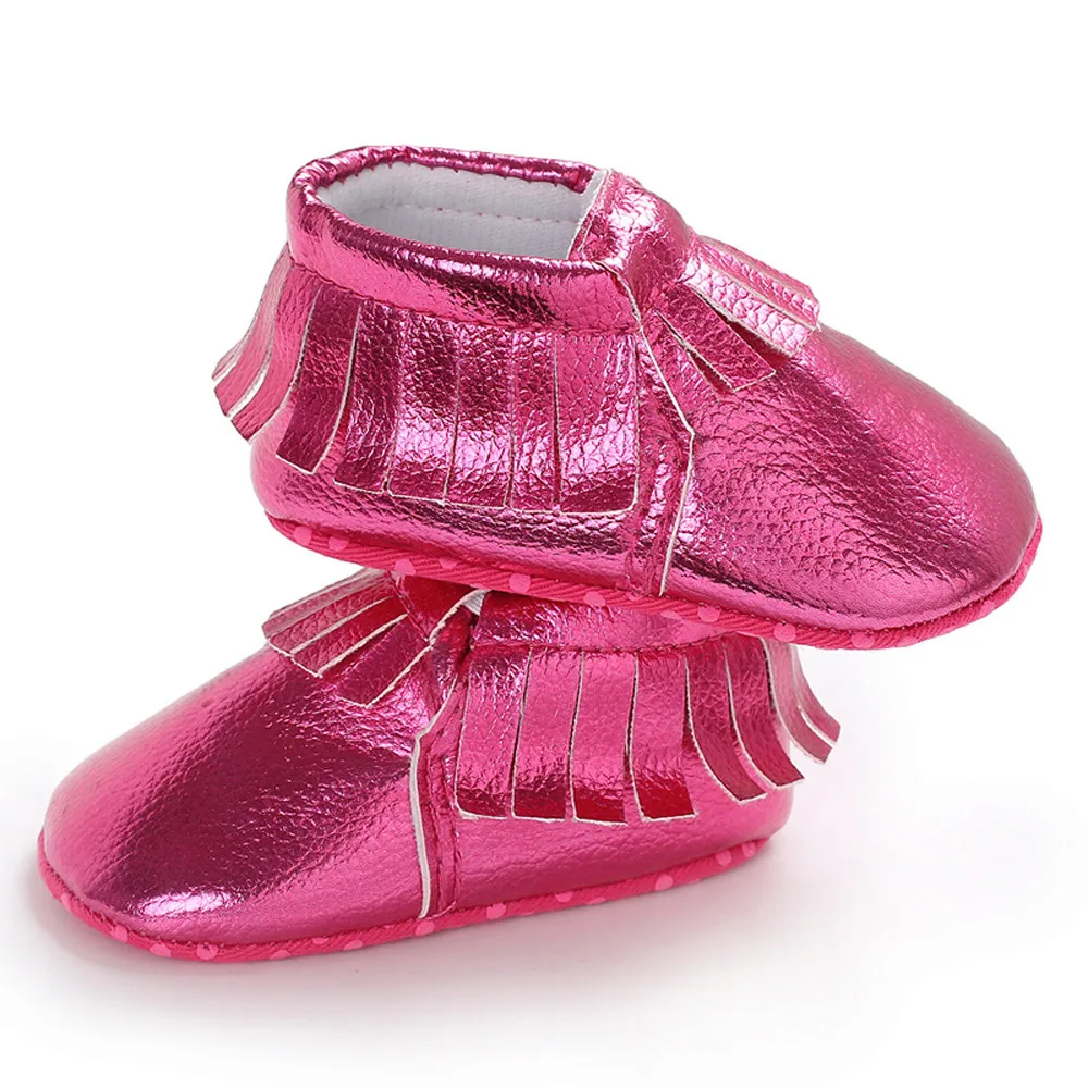Милые ботиночки для маленьких девочек ботинки с бахромой на мягкой подошве