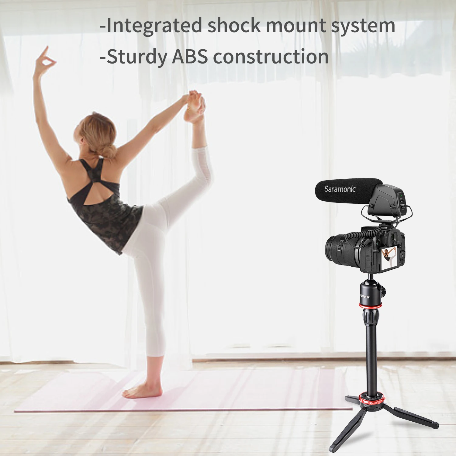 Saramonic SR-VM4 Super-cardioid Condenser On-camera Shotgun Microphone for DSLR Cameras Live Streaming Youtube Recording Vlog enlarge
