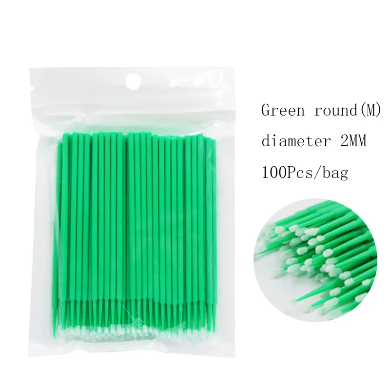 100 шт. одноразовые цветные ватные тампоны щетка для ресниц чистящий Тампон
