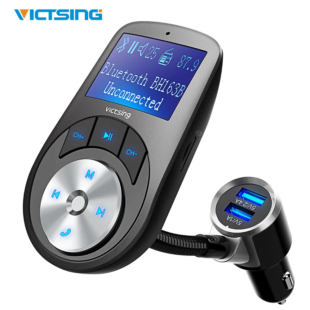 Беспроводной автомобильный комплект Bluetooth VicTsing fm-передатчик аудиоадаптер