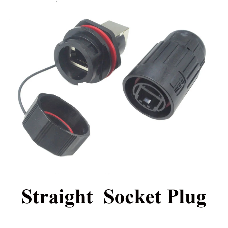 Оригинальные Weipu RJ45 сетевой разъем IP67 водонепроницаемый штекер RJ45F6 гнездо RJ45F71RA локоть RJ45F71 прямая розетка - Цвет: Straight Socket Plug