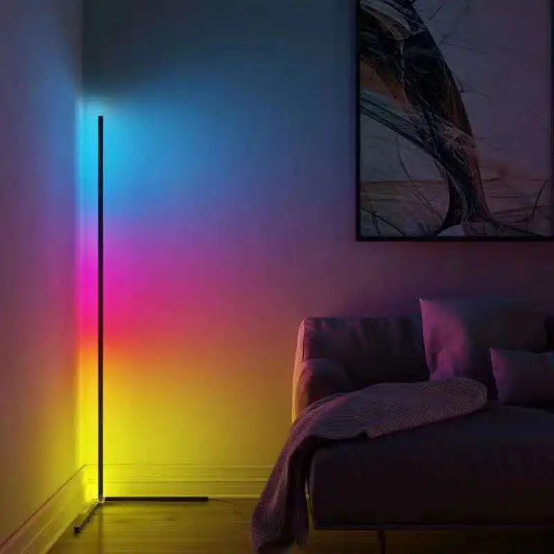 Современная светодиодная напольная лампа RGB для гостиной спальни прикроватная