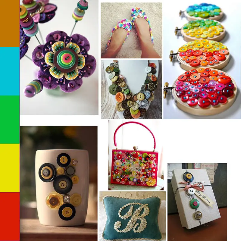 100 шт Круглые полимерные пуговицы Швейные DIY Скрапбукинг настенные наклейки для