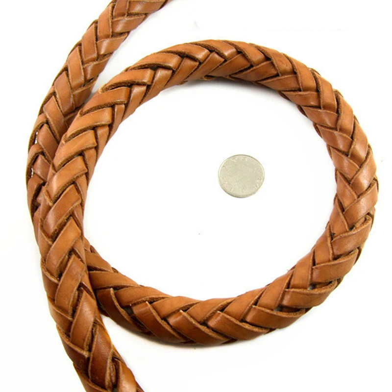 

Rolled Leather Dog Leash For Small Medium Dogs Braided Leather Puppy Cat Pet Walking Leash Leads Brown Color 1.1M Long