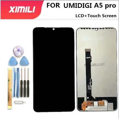 100% Оригинальный ЖК-дисплей UMIDIGI A5 Pro для замены фотографий + инструменты 6,3 дюймов в наличии