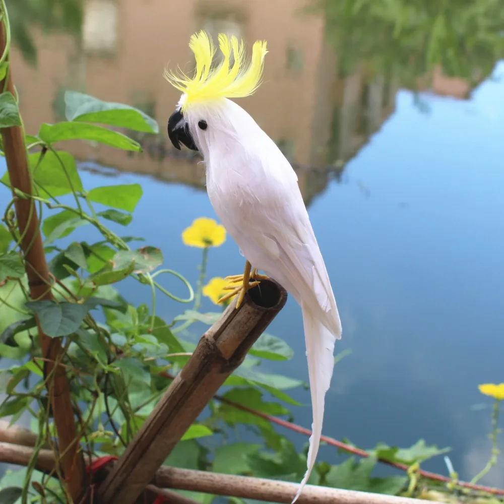 

Artificial parrots Bird decor Simulation Birds White Parrots Garden Ornament Artificial Birds