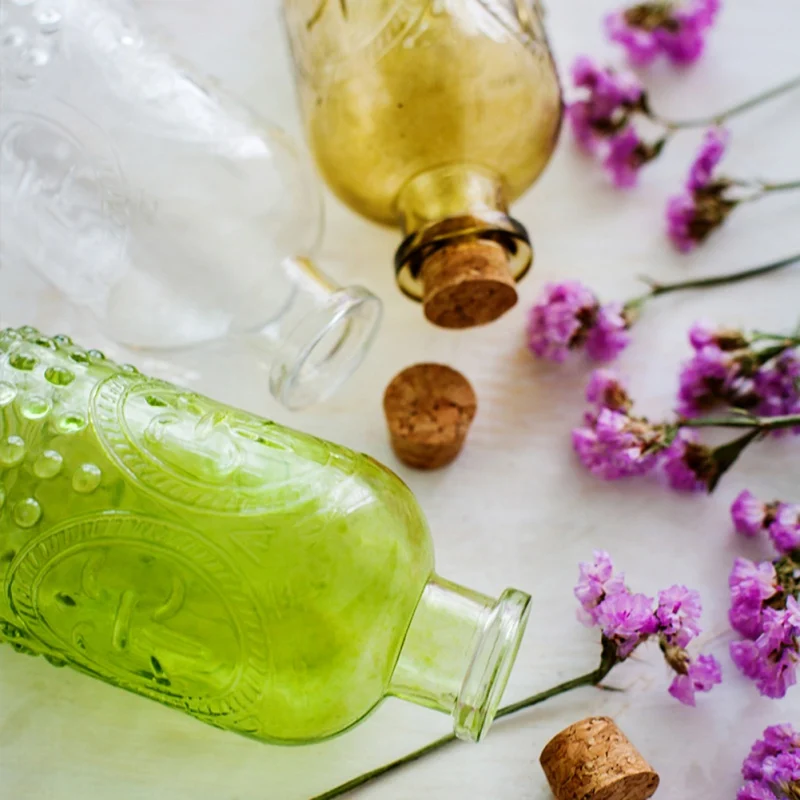 250 мл стеклянная ваза резная из пробкового дерева украшения настольное украшение