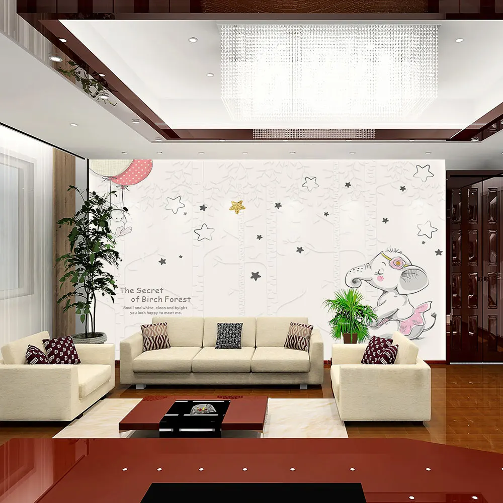 Декоративные обои современный минималистичный мультфильм детская серия фоновая