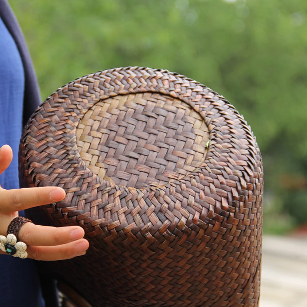 

Fashion Woven Bucket Rattan Bags Women Handbag Brands Travel Braided Straw Bag Summer Bottle Beach Bags Women Basket Bag Purses