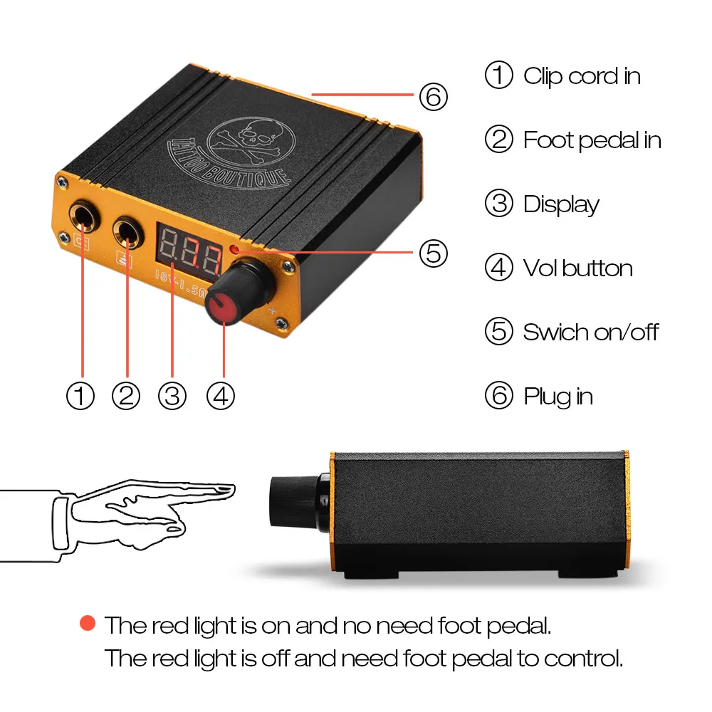 Новинка 2019 мини светодиодный цифровой дисплей источник питания для тату кабель