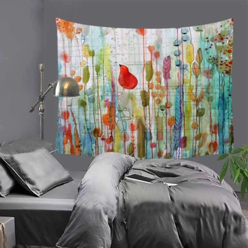 51x60 &quotкартина маслом цветок птицы гобелен Хиппи Мандала настенные богемные