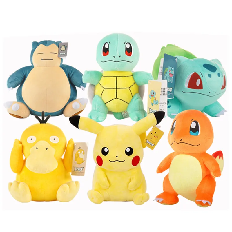 

Pokemon figures plush toys 20CM Kawaii Pikachu Jenny Turtle Cartoon Animal Anime Stuffed Plush Toys Doll Kids Birthday Gift