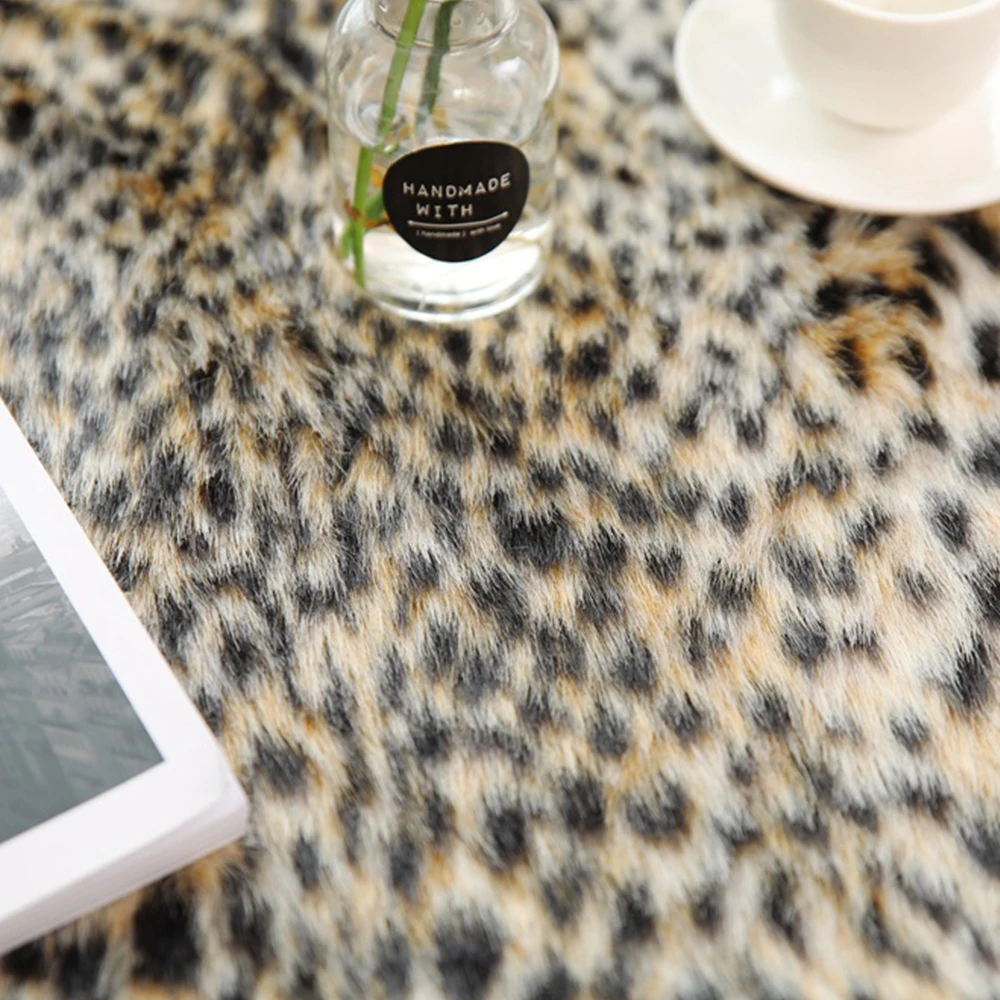 1 шт. коврик с леопардовым принтом из воловьей кожи тигра нескользящий