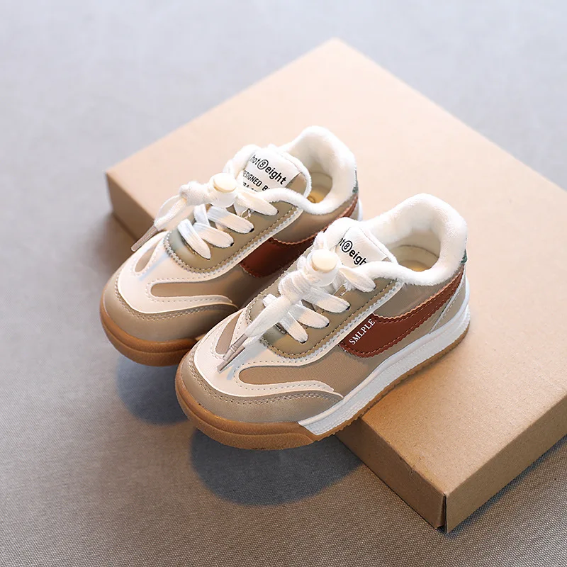 Zapatillas de deporte para ni&ntilde;os, zapatos gruesos de malla transpirable para ni&ntilde;os, zapatos c&aacute;lidos de invierno, zapatos informales para pap&aacute;-5