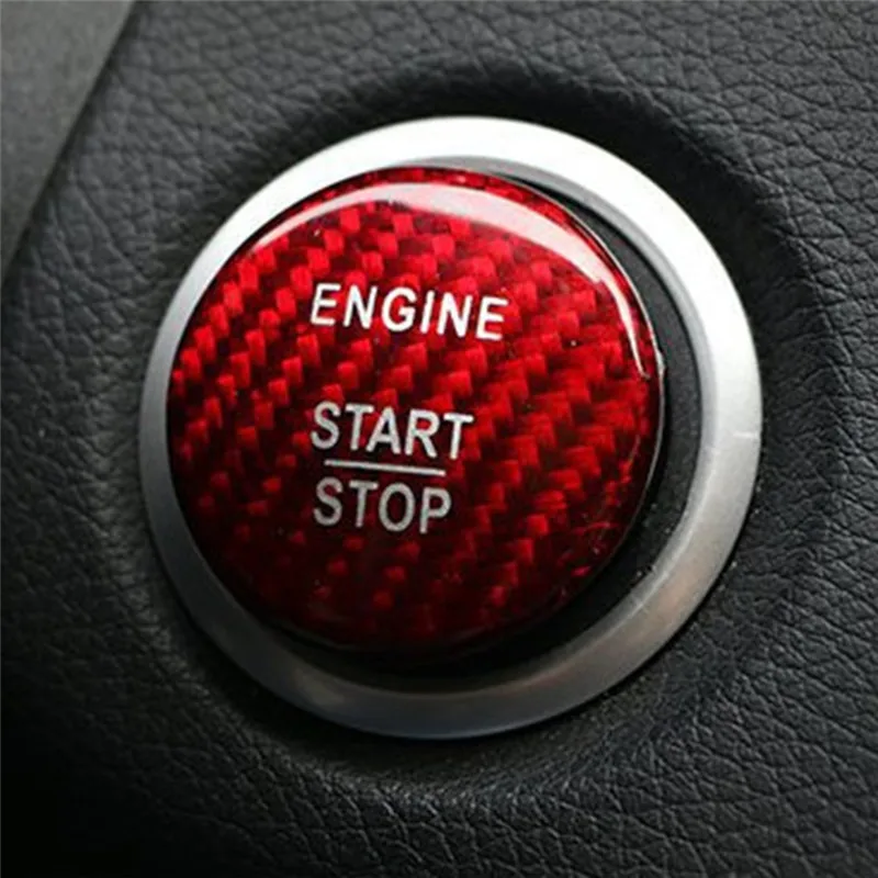 Car Engine Start Button Carbon Fiber Cover Styling for Mercedes Benz a B C GLC GLA CLA ML GL Class W176 W246 W205 X253 X156 C117 |