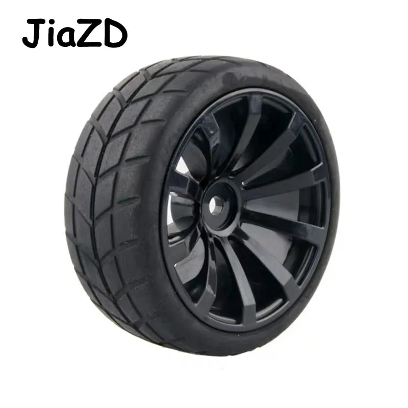 4Pcs 65mm*26mm RC car Tyres &amp Wheel Rims Hex 12 For Tamiya HSP HPI Himoto Redcat Model Car Models On Road Cars 4WD Accessories | Игрушки и