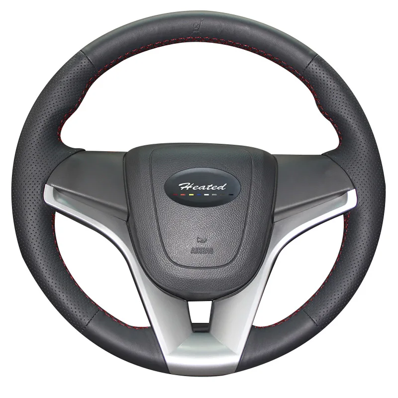 Оплетка на руль Nappa из натуральной кожи для Chevrolet Cruze 2009 2014 Aveo 2011 Holden 2010|on the steering
