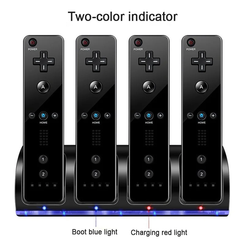 Зарядная док-станция для Nintendo Wii с 4 аккумуляторами 2800 мА · ч | Электроника
