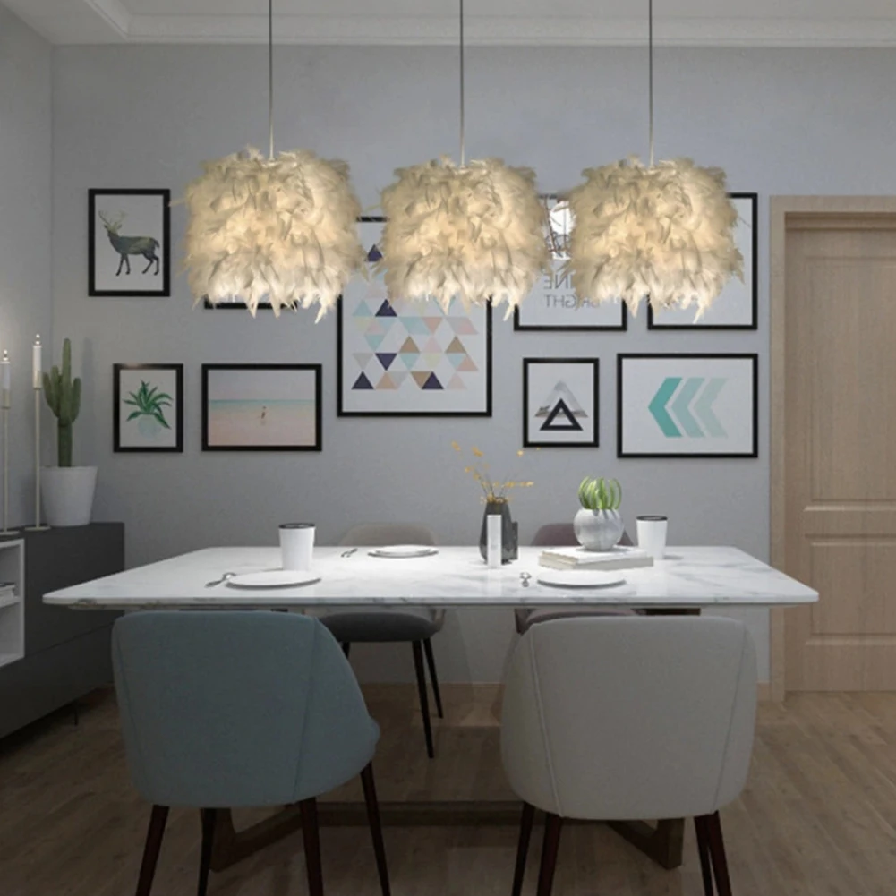 Современные подвесные светильники перьевая лампа скандинавский подвесной