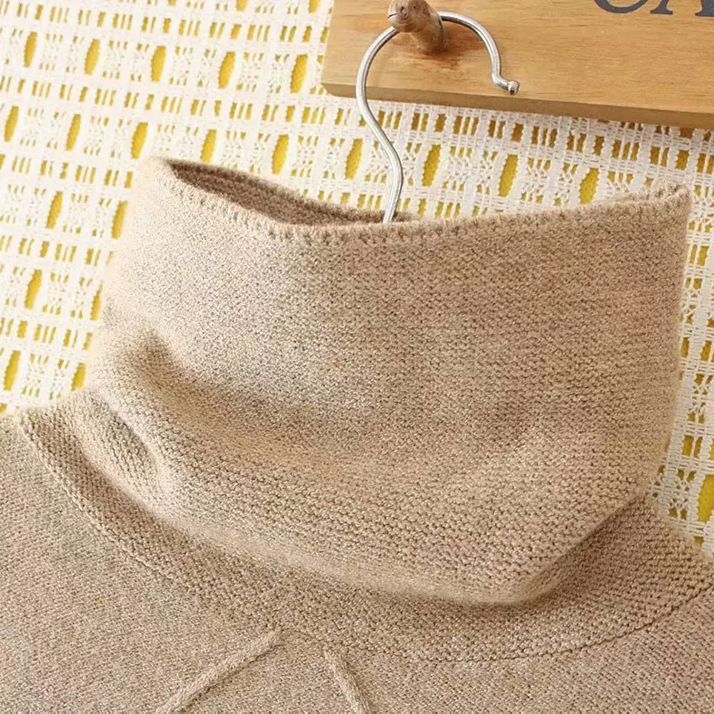 

Plus Size Women Turtleneck Sweater Chic Jumper Spring/Autumn Knitwear Solid Color Slim Soft Base Knitted Tops Fashion XXL/4XL