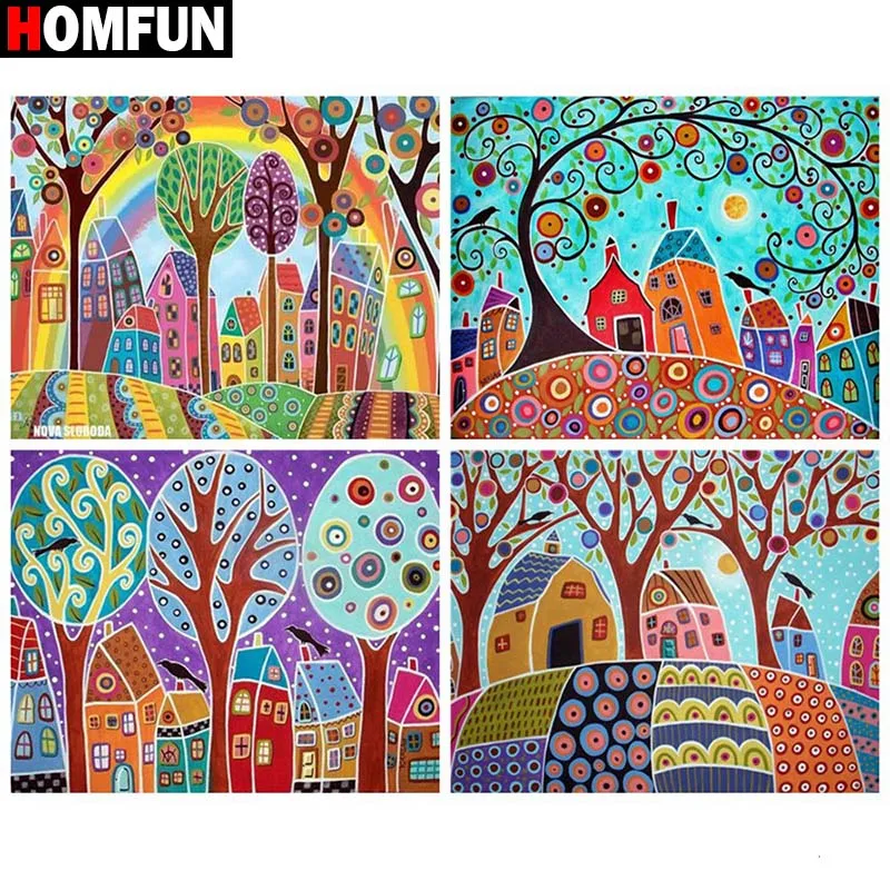 Алмазная 5D Вышивка HOMFUN картина из страз сделай сам вышивка крестиком цветное