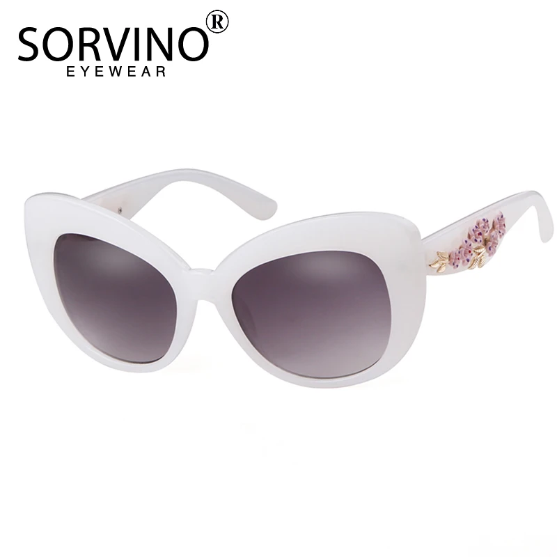 Женские винтажные солнцезащитные очки SORVINO брендовые дизайнерские кошачий глаз