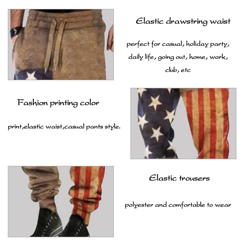 2021 в стиле хип хоп для бега Для мужчин с рисунком флага девочек штаны шаровары