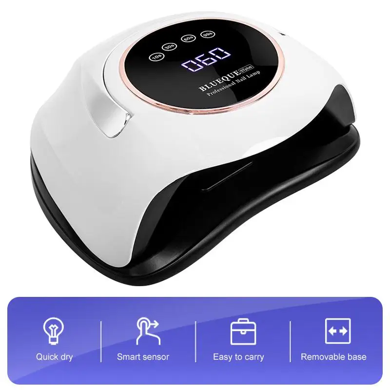

Устройство для маникюра с умным датчиком, 180 Вт, лампа для фототерапии, быстросохнущая лампа для сушки ногтей, лампа для ногтей с УФ-лампой дл...