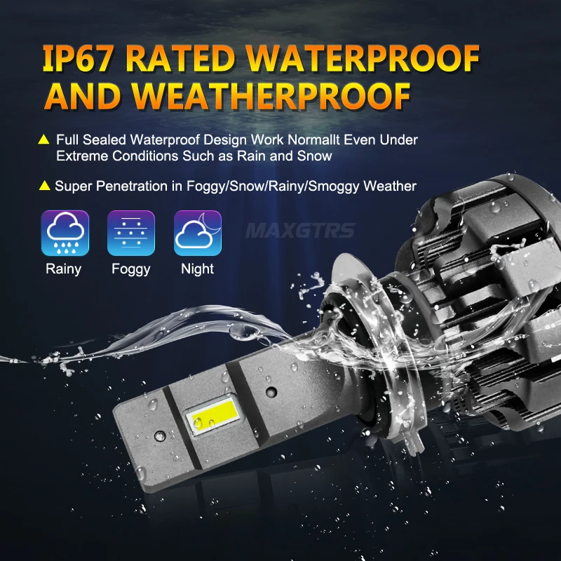 2x автомобильная светодиодная лампа для фары H1 H7 H4 LED H8/H11 HB3/9005 HB4/9006 9012 CSP Chip 80 Вт 12000LM