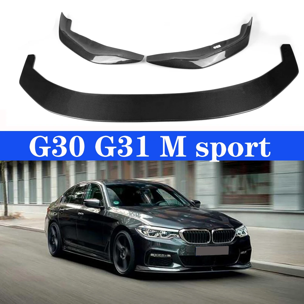 Для BMW G30 G31 M sport 530i 540i 17 19 углеродный передний бампер для губ сплиттер Боди