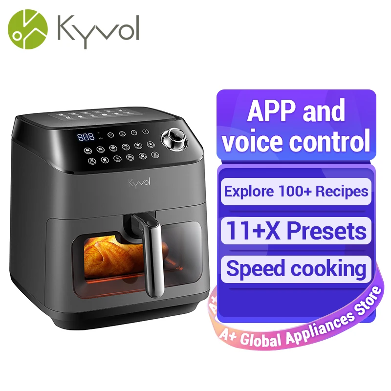 

Kyvol AF600 Multifunctional 5.7L 1350W Electric Smart Air Fryer Oven Phone and Voice Control Oil-free Non-stick Pan Cooker