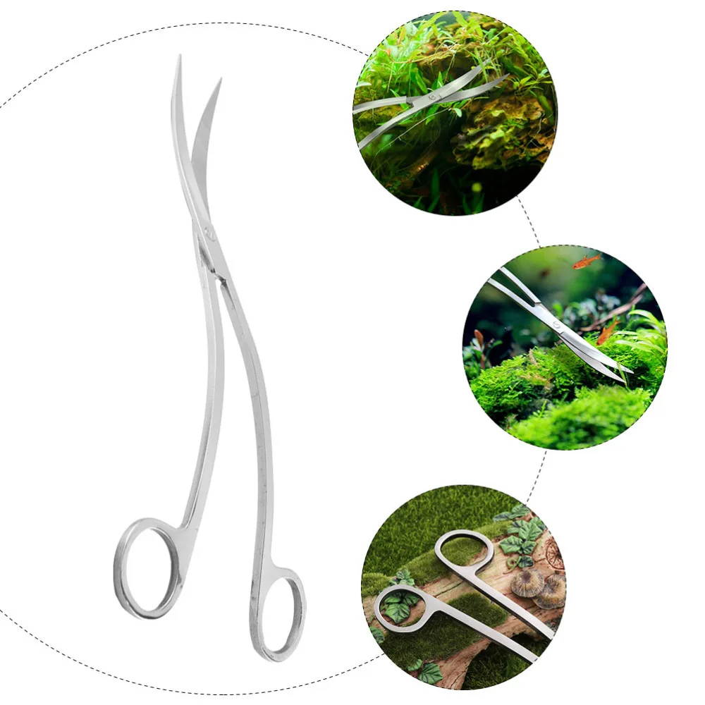 

Stainless Steel Wave Scissors Aquarium Tank Aquatic Plant Tongs Scissors Tools