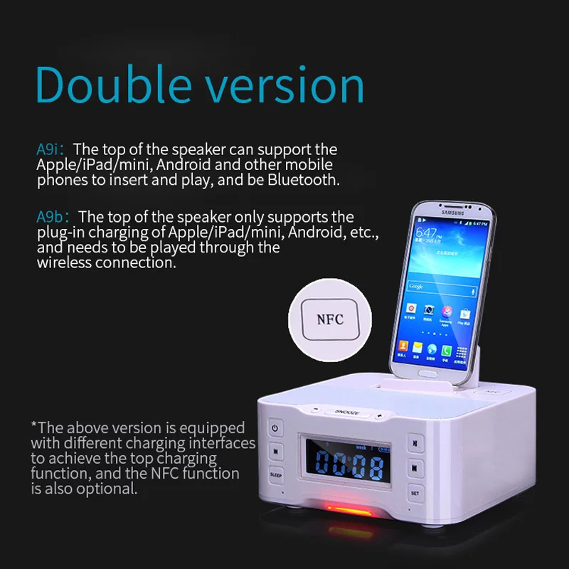 ЖК-дисплей цифровой Bluetooth Зарядка Док-станция для IOS Apple iPhone 6 7 8 X для samsung xiaomi Android зарядное устройство плеер FM будильник динамик