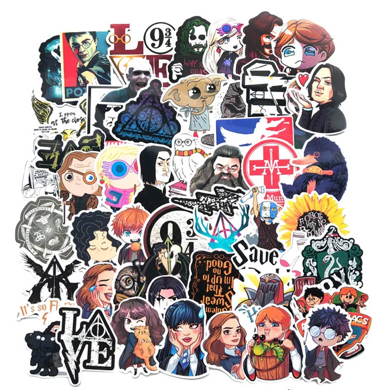 50Pcs TZ-38 50 шт. Funko Гарри Поттер наклейки s рисунки из мультфильма ПВХ водонепроницаемый стикерыдля багажа Скейтборд ноутбук мото багажник Гитара DIY наклейка s - Цвет: 50Pcs TZ-38