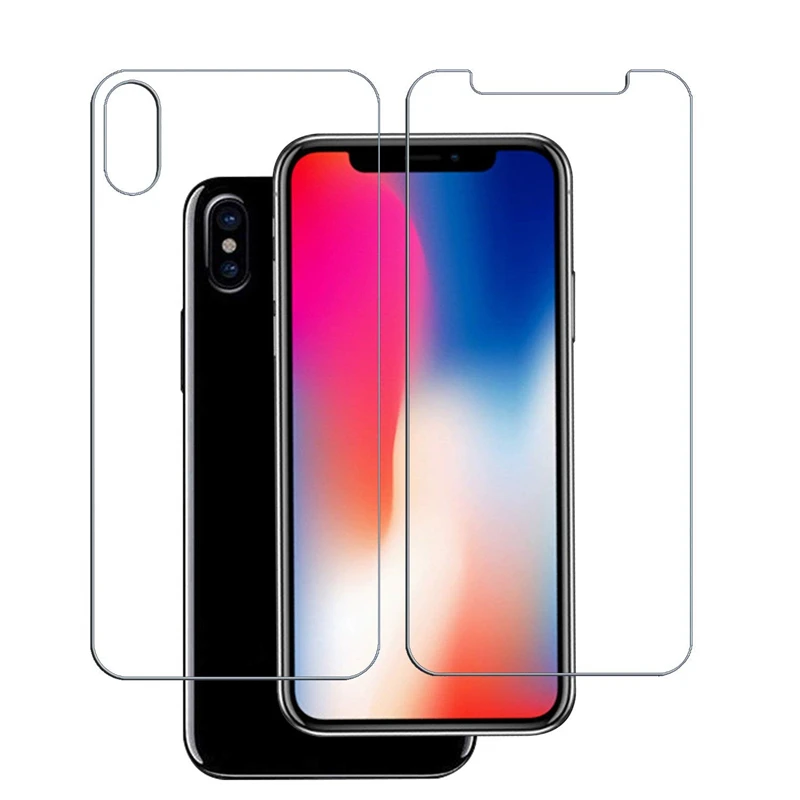 Передняя и задняя 360 полная крышка стекло Флим для Apple IPhone 11 Pro Max XS XR X 8 7 6 6S Plus Защитная Наклейка аксессуары