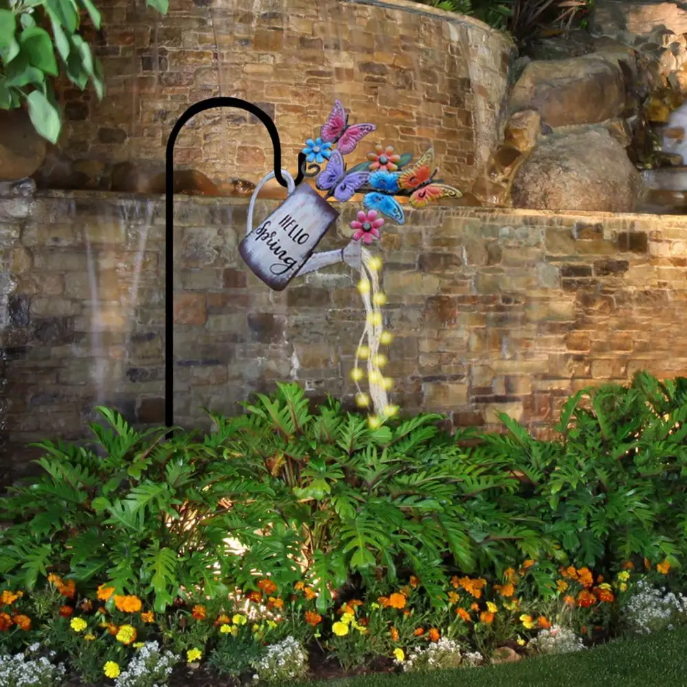 

Watering Can Light Waterproof Unique Design Iron Sprinkler Garden Light for Garden Lawn Decoration
