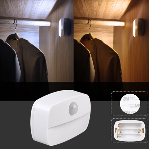 Светодиодный ночник с аккумулятором и датчиком движения, беспроводной настенный светильник ильник для кухни, коридора, чулана, кабинета, двери, комнаты, домашний декор