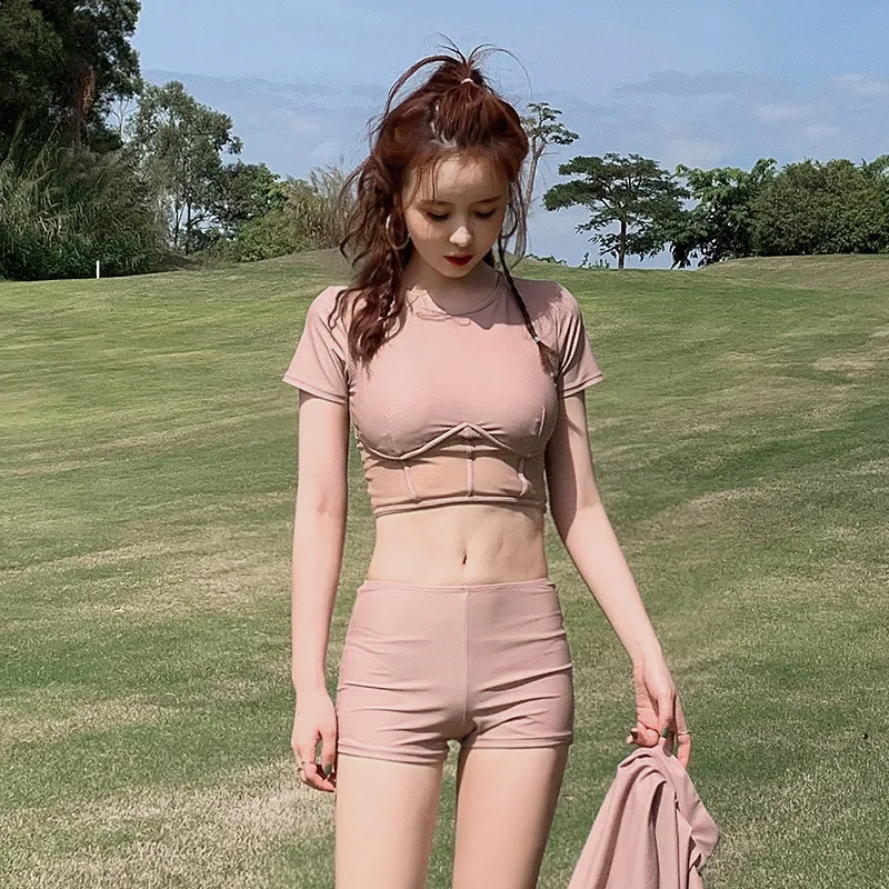 

Teenagers Swimwear Women Push Up High Waisted Bathing Suits Bikinis Swimming Biquines For 2020 Plus Size Sets Korean Swimsuits
