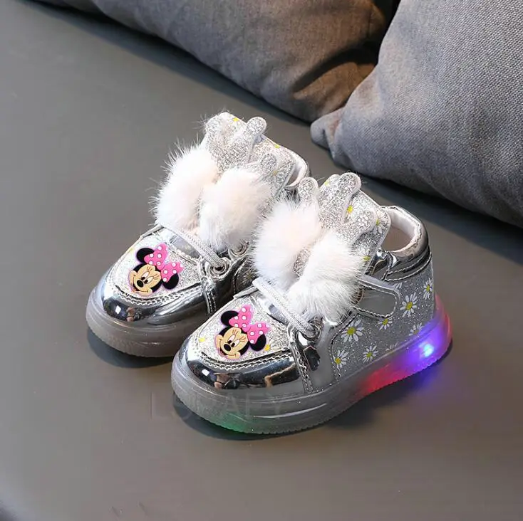 Кроссовки Детские светящиеся с светильник Минни Маус Дисней | Детская одежда и