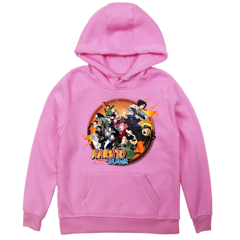 Hoodies 12 Детский свитер для мальчиков и девочек; модные толстовки с капюшоном с принтом Наруто; сезон осень-зима; утолщенные толстовки; Повседневная Блузка; детский топ с длинными рукавами - Цвет: Hoodies 12