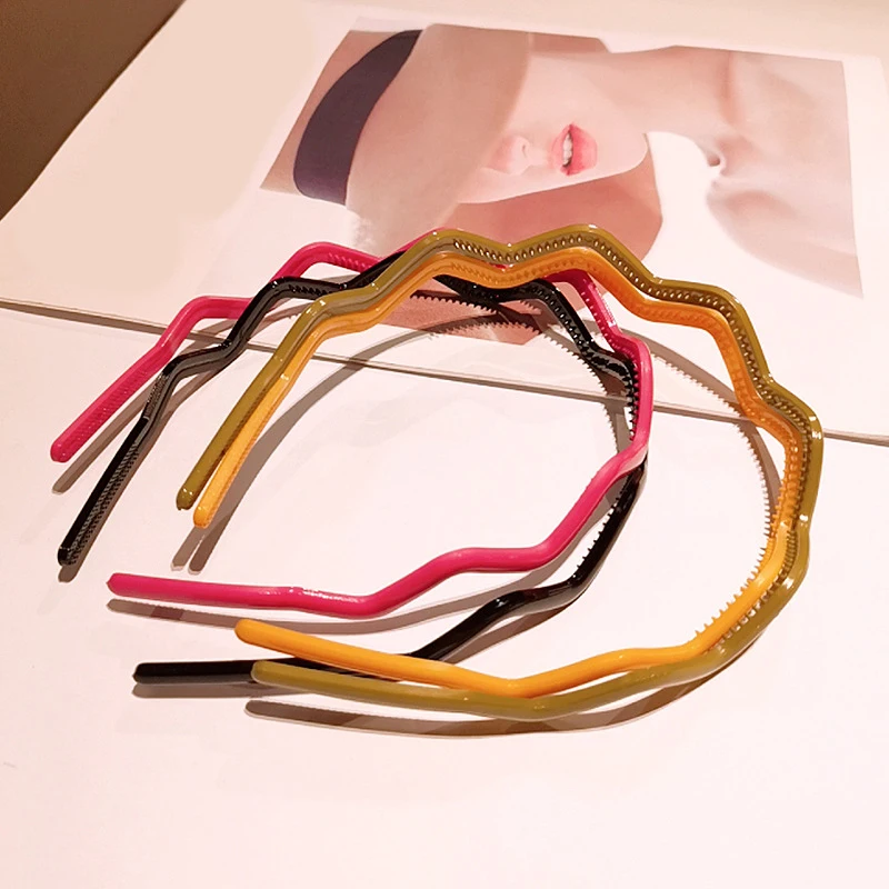 Женская Нескользящая повязка на голову ярких цветов милый тонкий обруч для волос