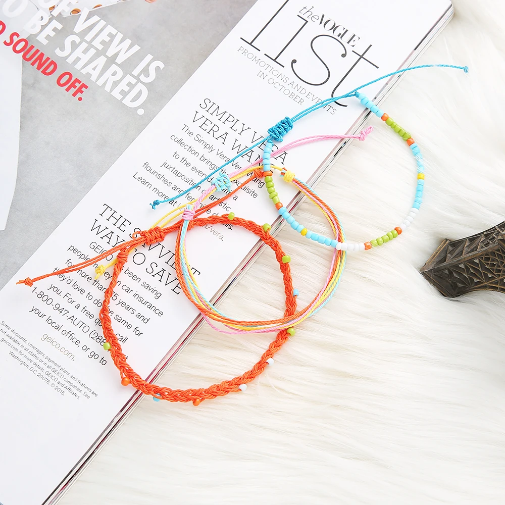 Браслеты для ног Многослойные женские винтажные анклеты с подвесками в стиле