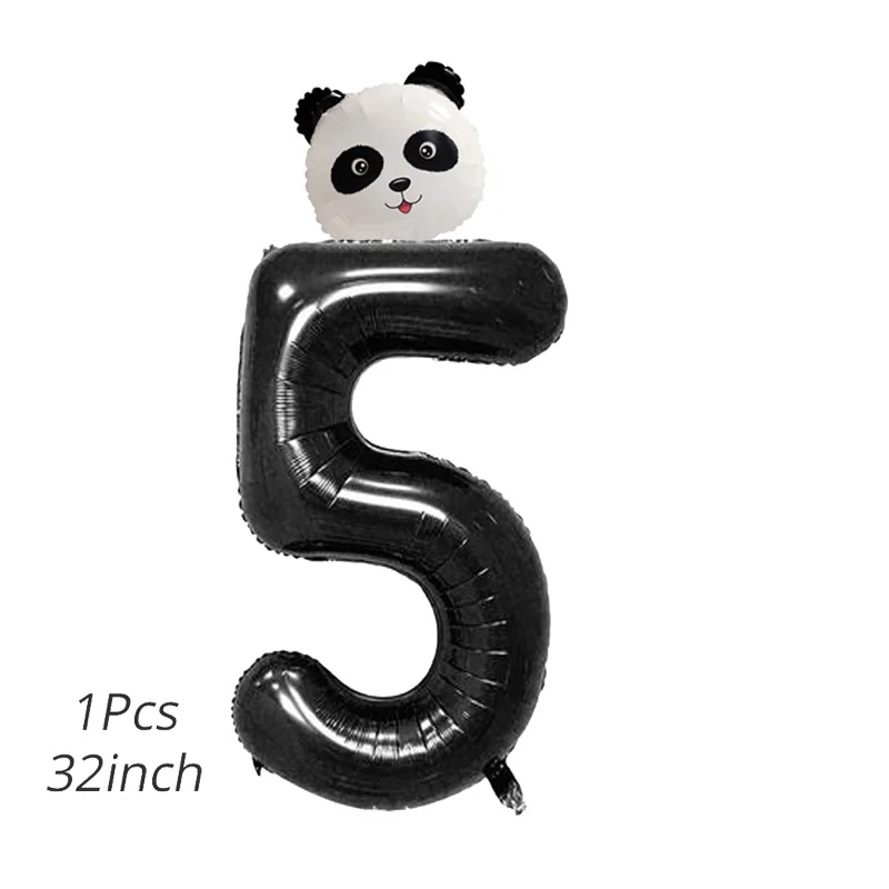 1 шт Panda на день рождения Фольга шары День рождения украшения дети бамбуковый лес животного надувные шаре Baby Shower Декор Globos